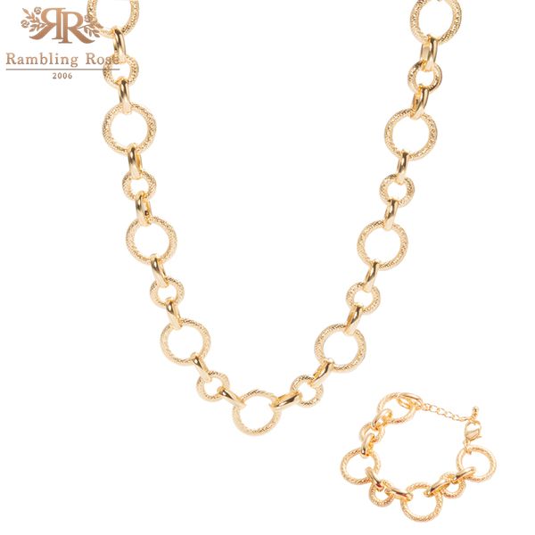 

fashion bracelet nacklace set 2019 gold color round long chain necklace bracelet for girls gifts, Silver