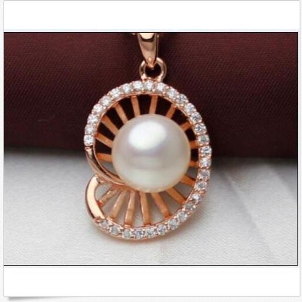 

12-13mm huge natural south sea white pearl rose gold pendant necklace, Silver