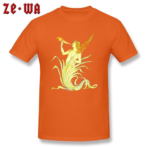 

floral tee god style men t-shirt vintage orange t shirts crew neck cotton clothes cartoon unique design tshirts newest, White;black