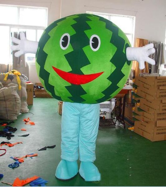 

2019 make eva material watermelon mascot costume fruit cartoon apparel halloween birthday party, Red;yellow