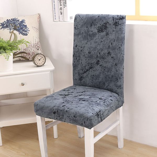 

elastic stretch anti-dirty dining chair cover removable seat case kitchen spandex slipcover for wedding banquet restaurant