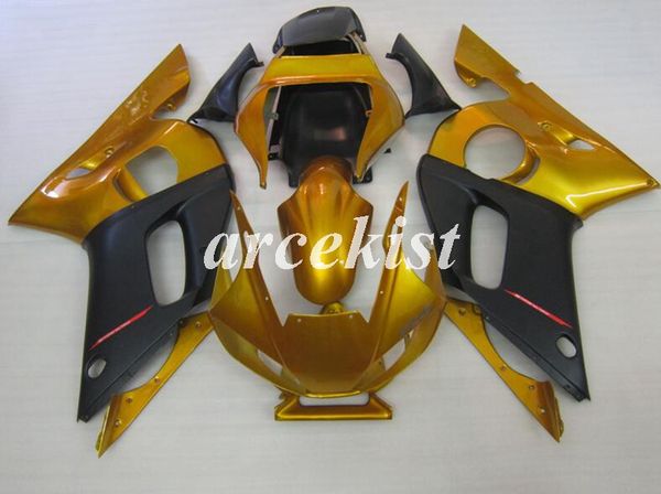 

4 gifts new abs motorcycle full fairings set fit for yamaha yzf-r6 1998 1999 2000 2001 2002 r6 bodywork set custom gold