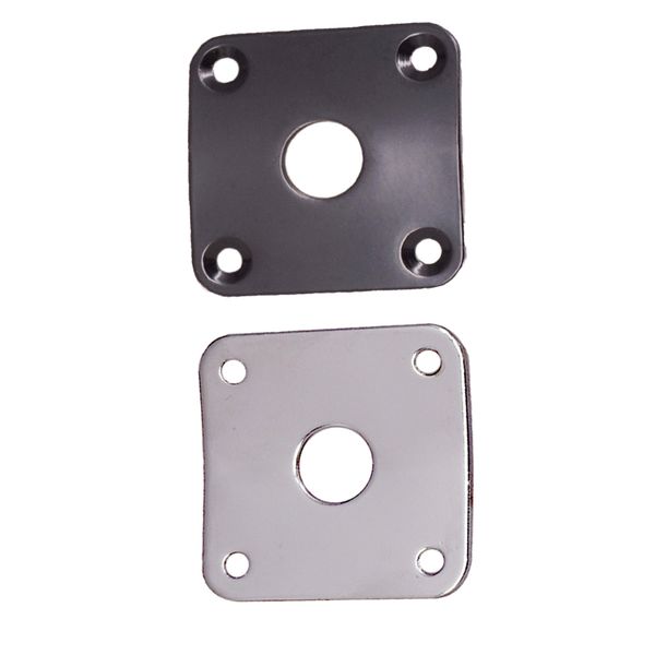

4 pcs metal square guitar jack plates cover for lp e guitar a + b