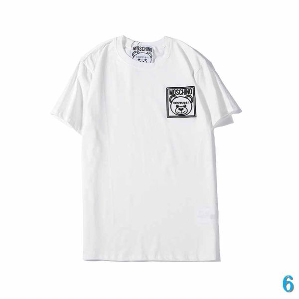 

fashion brand t shirts for men women summer breathable loose shorts sleeves letters embroidery printed luxury t shirt 6, White;black