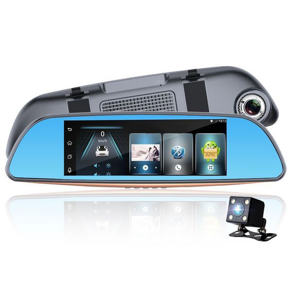 

7" dash camera car dvr wifi large screen driving recorder night vision double recording inverted image parking monitoring