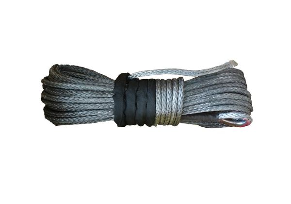 

1/2" x 100' grey synthetic winch line cable rope 25000+ lbs with sheath (atv utv 4x4 4wd offroad