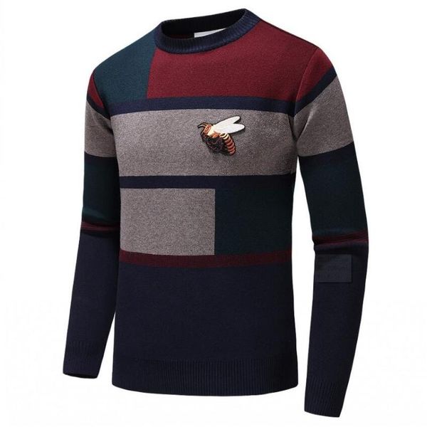 

2020 роскошные мужские дизайнер свитер пуловер мужчины свободного покроя mulit-цвет мода пчела печати простого свитера мужчин хеджирования о, White;black