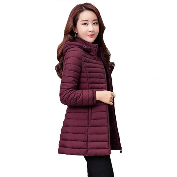 

женщины parka осень зима с длинным рукавом с капюшоном женский parka 2019 женщины пальто женские пиджаки плюс размер твердая куртка топы 7xl, Black
