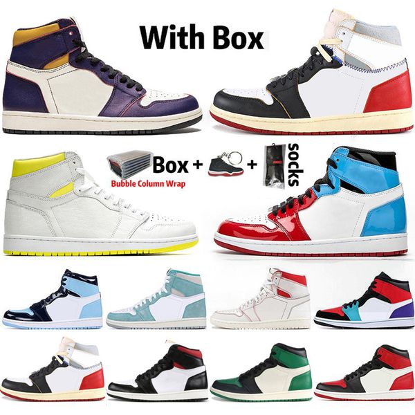 

with box 2020 mens basketball shoes 1s obsidian unc fearless phantom turbo green 1 backboard gym red sport sneaker trainer size 5.5-13, White;red