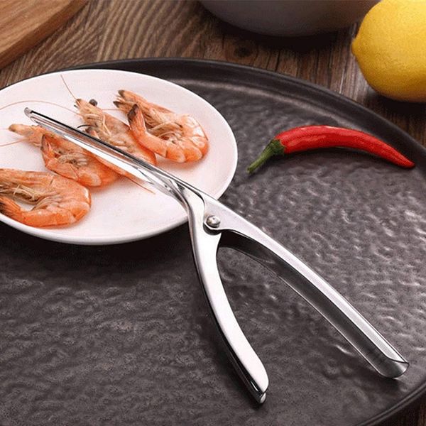 

new-shrimp peeling and deveining seafood shell prawn curved peeler shrimp,stainless steel shrimp deveining tool,5pcs