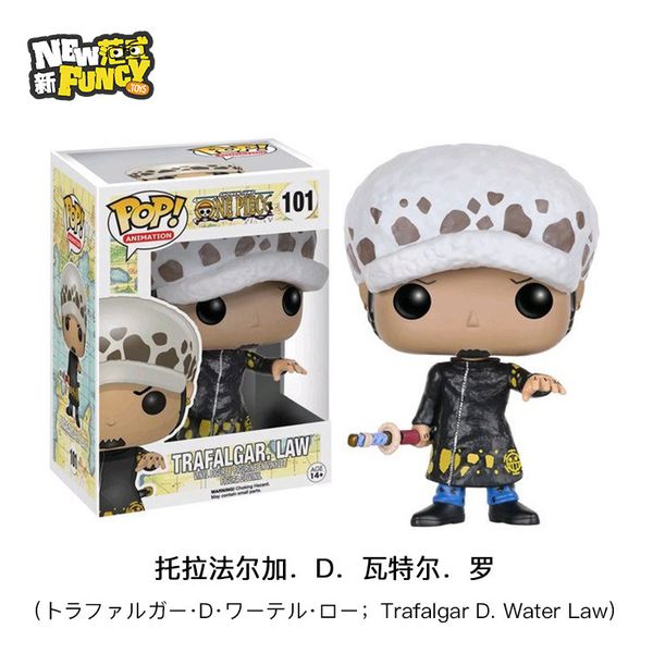 

funko pop trafalgar.law action figures pvc model collections toy for kids baby christmas gift toys new anime with box #101