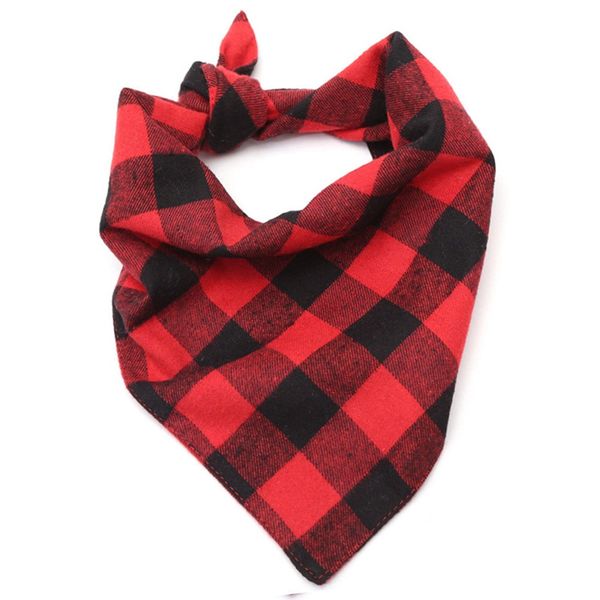 

новый питомец нагрудники удобный красный черный плед шарф кошки и собаки двойной чистый хлопок треугольный шарф