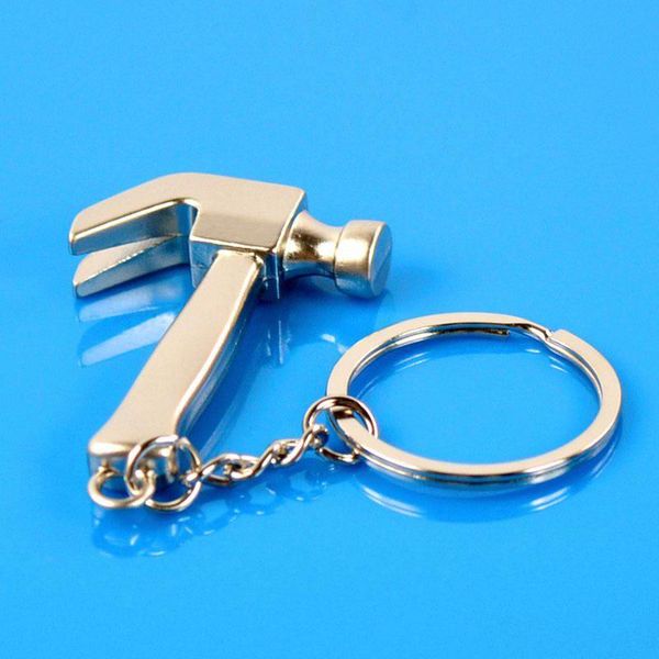 

100pcs mini metal keychain personality claw hammer pendant model claw hammer key chain ring party favors