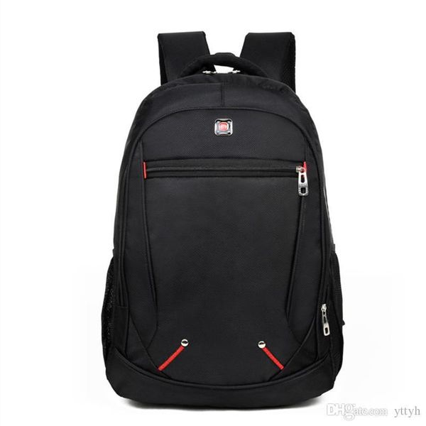 

2018 new design casual solid color material oxford man's backpack multi-functional large-capacity student schoolbag simple bag