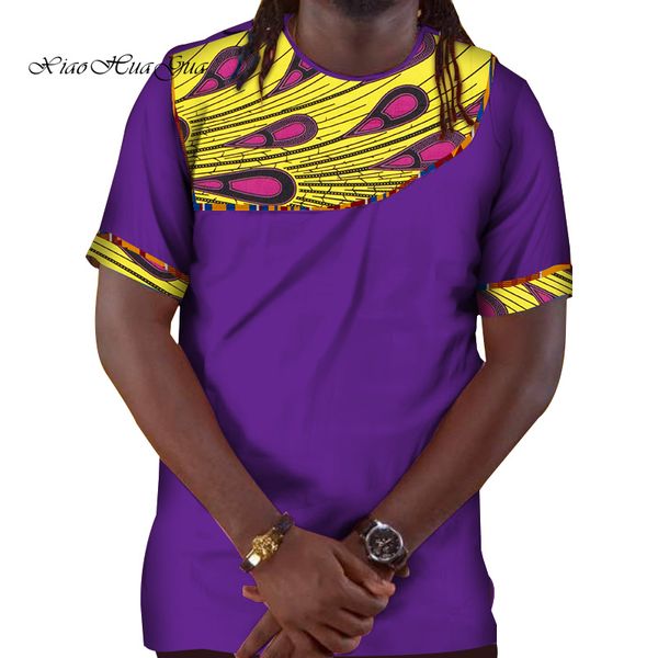 

new fashion african clothes causal party men short sleeve o neck tees dashiki men shirt bazin riche ankara print wyn675, Red