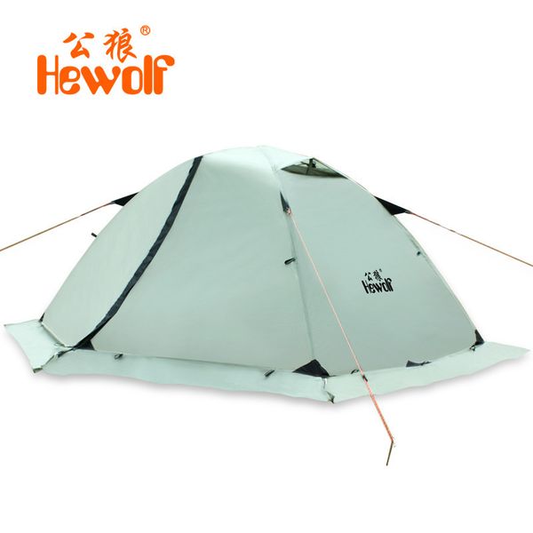 

hewlof super strong double layer aluminum pole 2 person waterproof ultralight tent with snow skirt