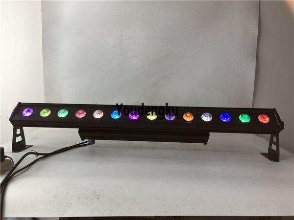 4 parça 14x15 W RGBWA 5in1 sel ışık duvar yıkayıcı IP65 su geçirmez Piksel Kontrol 1 M LED Doğrusal Duvar Cephe Aydınlatma