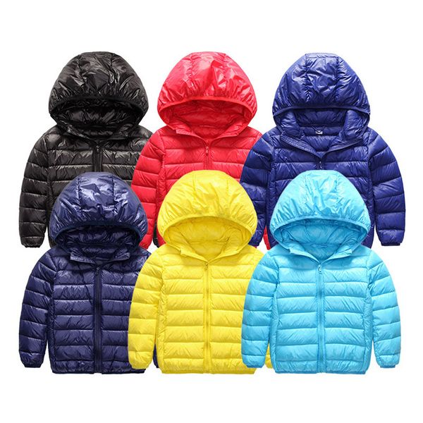 

осень 2-15y девочки мальчики parka jacket свет малышей вниз детская одежда верхняя одежда тонкие casaco детская одежда casual детское пальто, Blue;gray