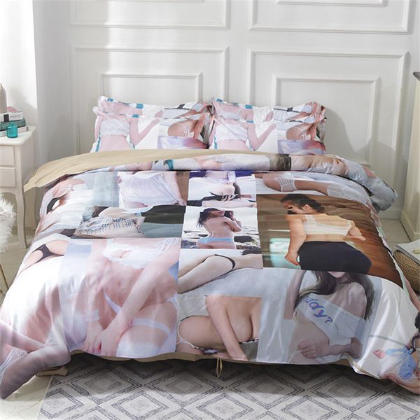 Sexy Print Bedding Sets Quilt Sheets Pillowcase High Grade Sets