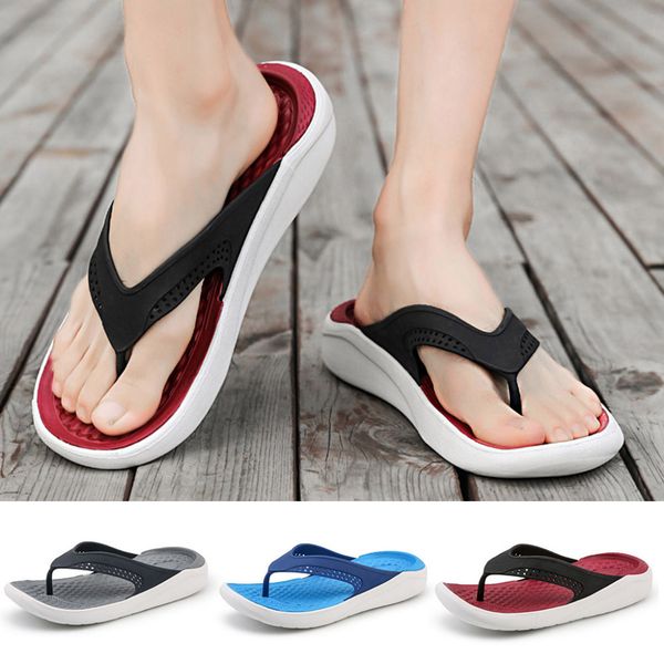 

muqgew new arrival summer men flip flops beach sandals casual shoes fashion classic shoes men chanclas hombre, Black