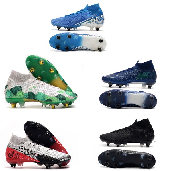 

trend mens mercurial superfly 7 elite sg ronaldo neymar waterproof speed soccer shoes football boots cleats size39-45