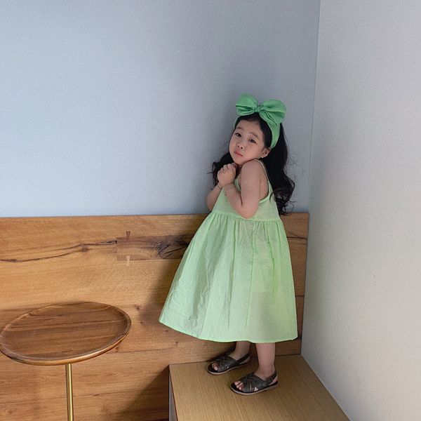 

японский стиль ретро тонкий западный стиль сыпучего хлопчатобумажная саржа платье для девочек младенческих малышей младенца кнопки sling пла, Red;yellow