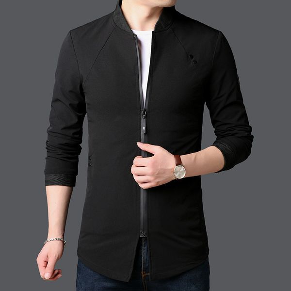 

2019 new fashion jackets for men japanese street fashion trend overcoat windbreakers mandarin collar casual coat mens clothes, Black;brown
