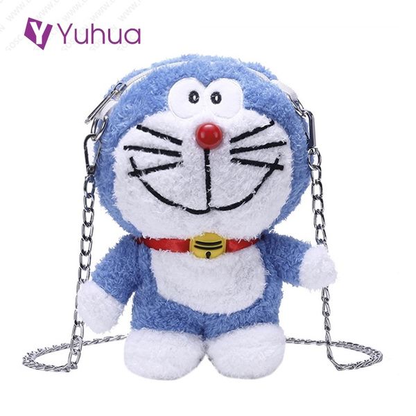 

yuhua 2019 new women handbags, fashion robot cat cartoon bag, trend korean version messenger bag, casual woman shoulder bags