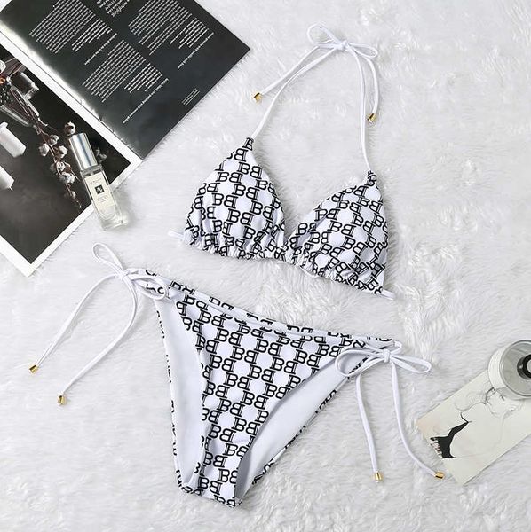 

2020 brand womens bikinis summer 2020 new arrival women beach letter b swimwear sets designer bikini sets 2 colors size s-xl yf204171, White;black
