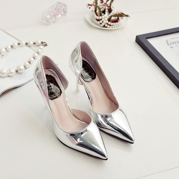 

2018 new korean fashion pointy versatile comfortable work shoes temperament shallow mouth stiletto heels, Black