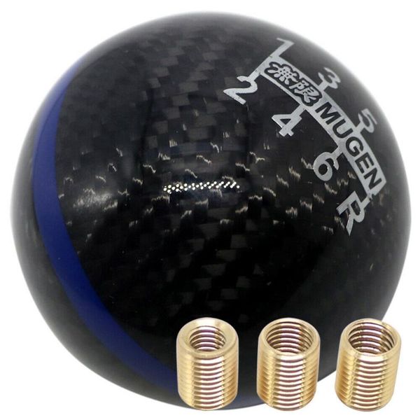 

car gear shift knob 6 speed carbon fiber with adapters styling replacement parts for civic gear shift knob