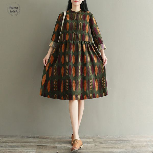 

халат femme 2019 платье mori девушка печатных женская одежда зима с длинным рукавом однобортный плюс размер вельвет винтаж, Black;gray