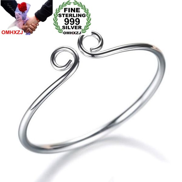 

omhxzj wholesale fashion woman child couple gift monkey tighten mantra hoop 999 sterling silver bracelet bangle adjustable sz56, Golden;silver