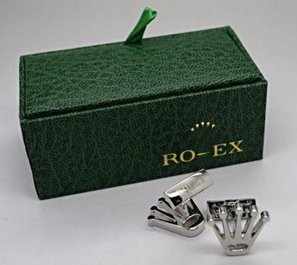 

wholesale price rol-x fine men shirt cufflinks with box brand jewelry copper cuff links for christmas gift