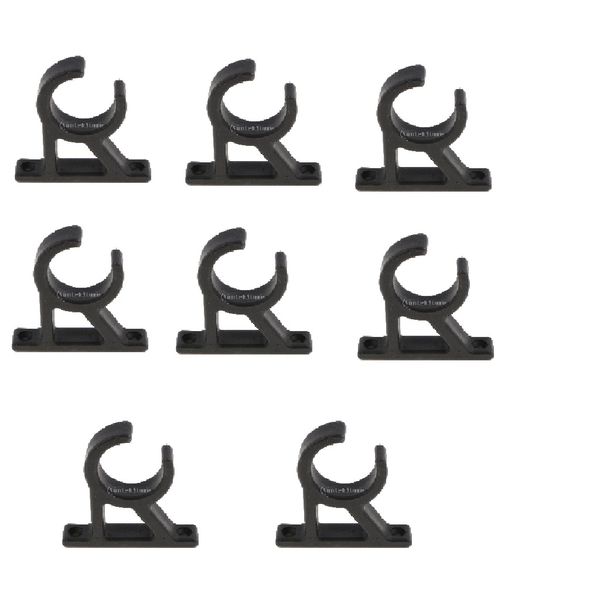 

8x нейлон крюк зажимы крюк ручка oar стерн полюс свет хранения труб привязать клипы