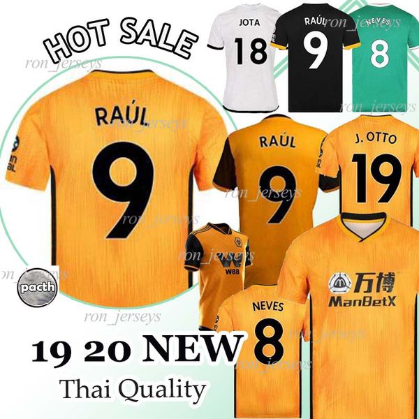 

19 20 wolves soccer jersey wolverhampt cutrone raul neves 2019 2020 wolverhampton wanderers football shirt diogo j. uniforms, Black;yellow
