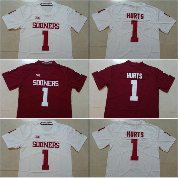 

jumpman oklahoma sooners #1 jalen hurts #6 baker mayfield #1 kyler murray 9018 new style college stitched jersey can mix order ing, Black;red