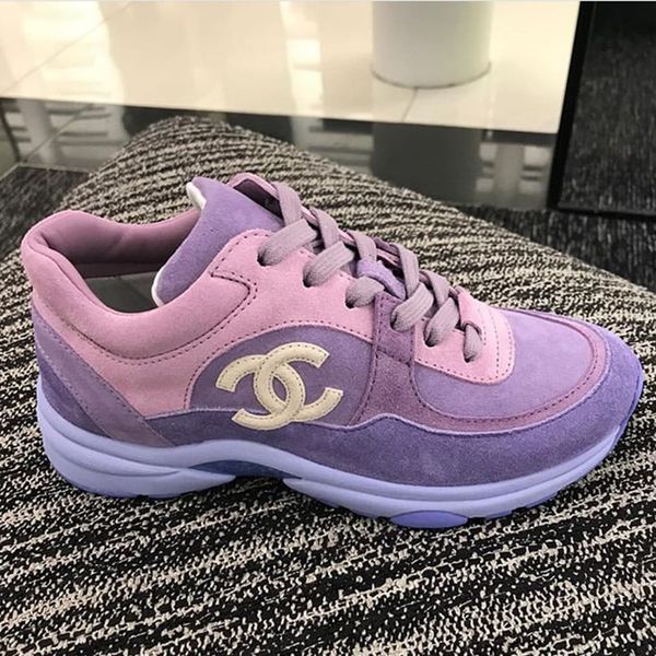 

New arrival nylon uede calf kin neaker g34360 men luxury de igner hoe women platform flat outdoor walking ca ual hoe with box, Black