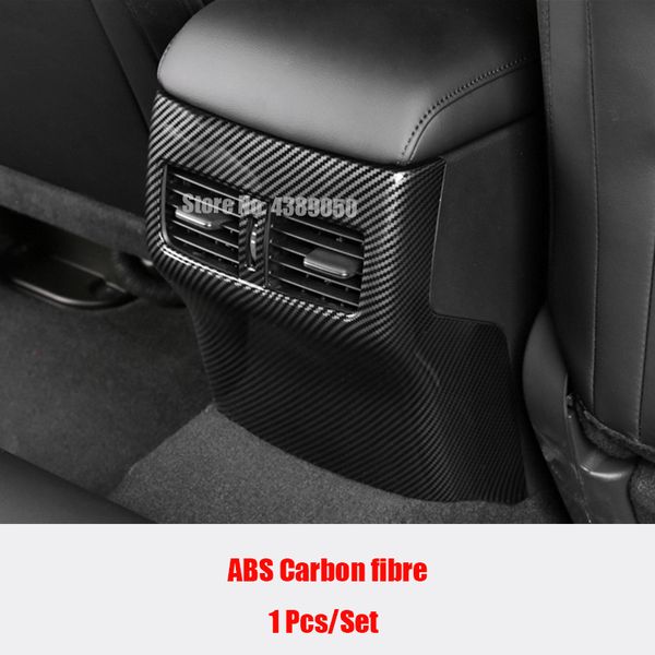 

abs matte/carbon fibre for 3 sedan 2019 2020 accessories car back rear air condition outlet vent frame cover trim sticker