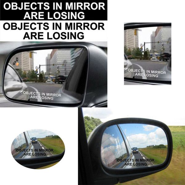 

objects in mirror are losing funny car truck window white vinyl decal sticker cool wall sticker in mirror