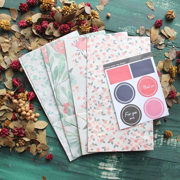 

gift wrap small fresh floral style folding bag paper festival candy storage birthday wedding halloween