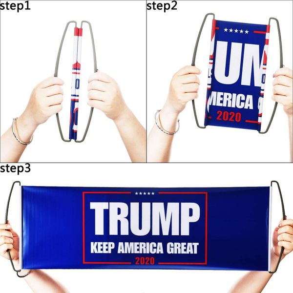 

hand held trump 2020 flag double sided printed donald trump flag keep america great donald for president usa dhl