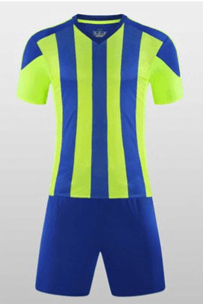 

men blank double-sided football team uniforms kits sports clothes tracksuits personality customized football sets with shorts c07-07, Blue;black