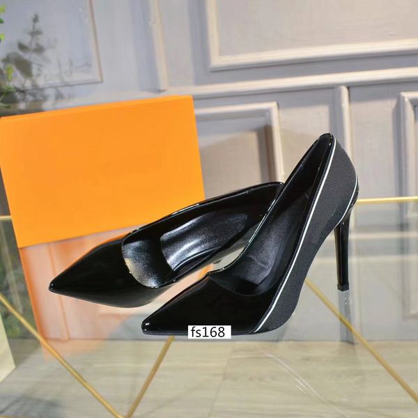 

classic women high heels patent leather platform designer dress shoes luxury wedding shoes size 39, Black