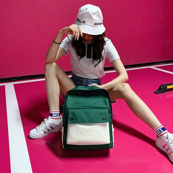 

2020 new simple girl backpack travel shoulder bag korean campus college students men and women schoolbag leisure wild