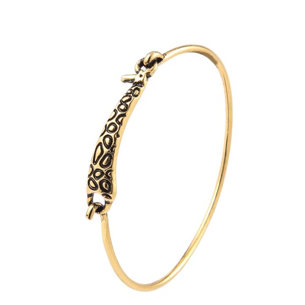 Nuovo braccialetto unico con giraffa, simpatico braccialetto con giraffa animale, ragazza, oro, argento, braccialetto di gioielli