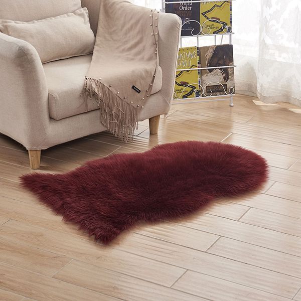 

fbc19011013 irregular long plush area rug carpets living room faux fur carpet artificial wool sheepskin shaggy rugs floor mat for bedroom