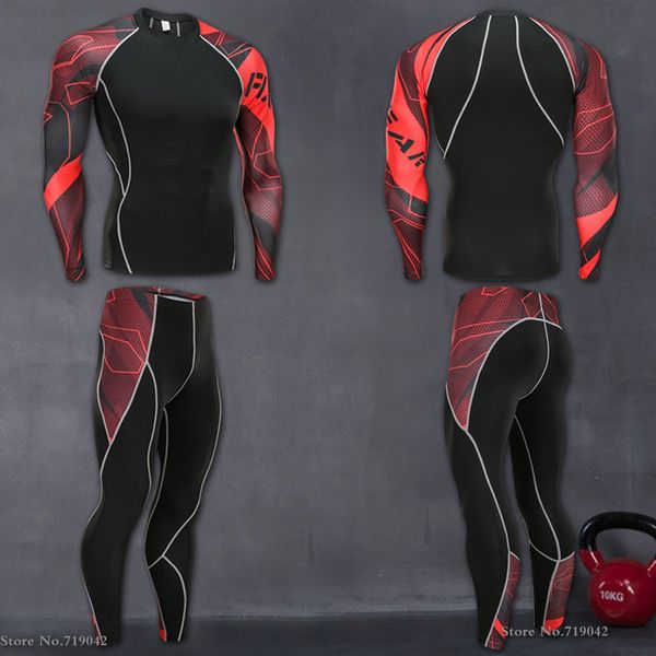 

compression pants men sports running tights men bodybuilding jogging leggings fitness gym clothing sport leggings trousers, Black;blue