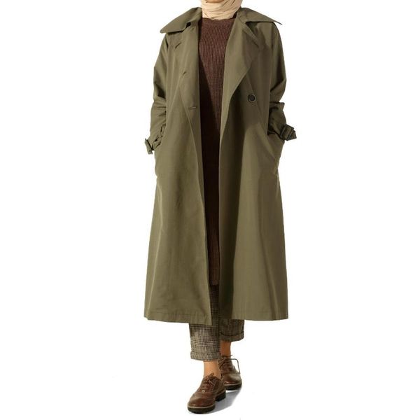 

lined опоясанный тренчкот, Tan;black