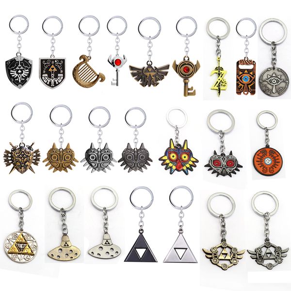 

game jewelry the legend of zelda keychain metal keyring key chain for men women souvenirs jewelry gifts, Silver